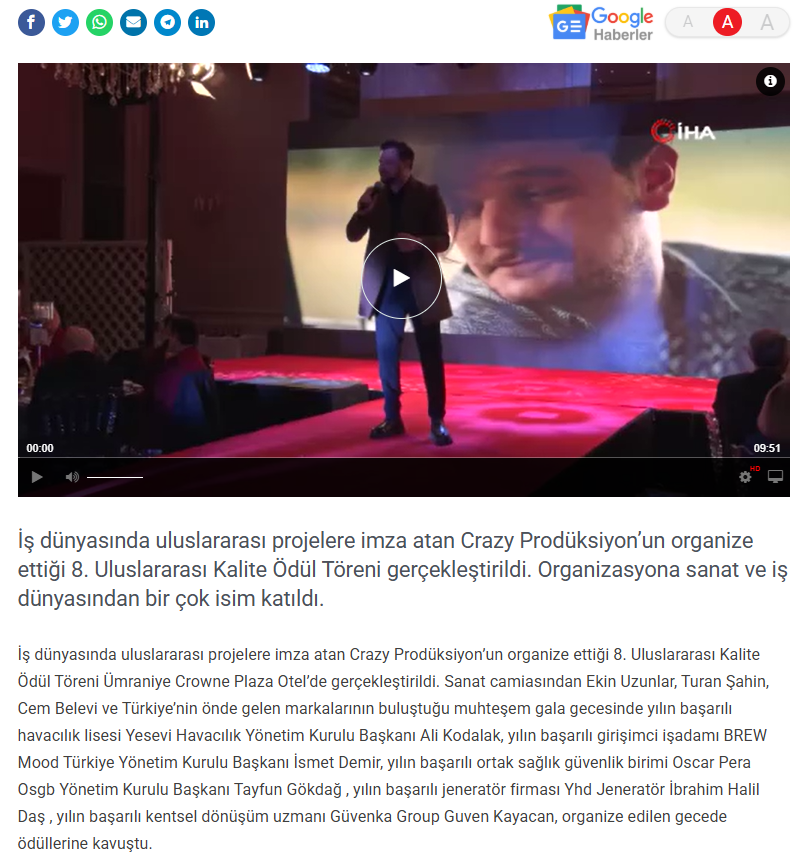 YILIN EN BAŞARILI JENERATÖR FİRMASI